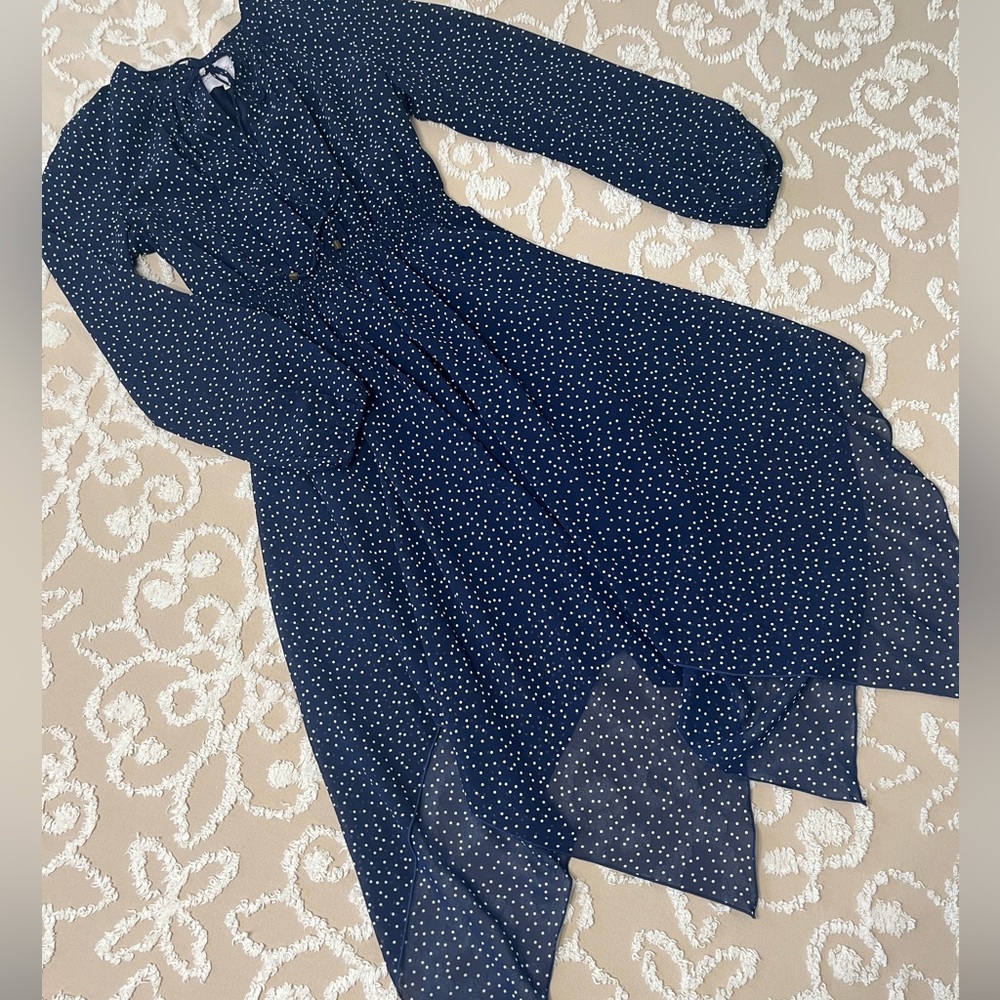 Nordstrom Charles Henry Navy Blue Dress